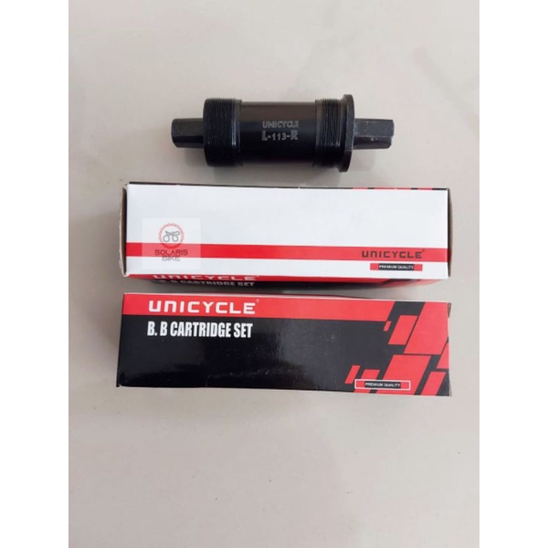 BOTTOM BRACKET BB AXLE KOTAK BEARING SEPEDA 113 118 122 127MM