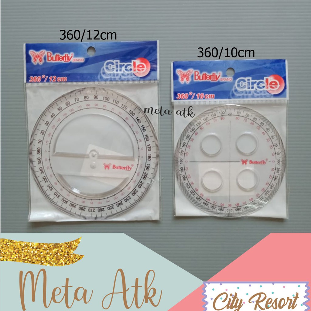 

Penggaris Busur Plastik Butterfly 360