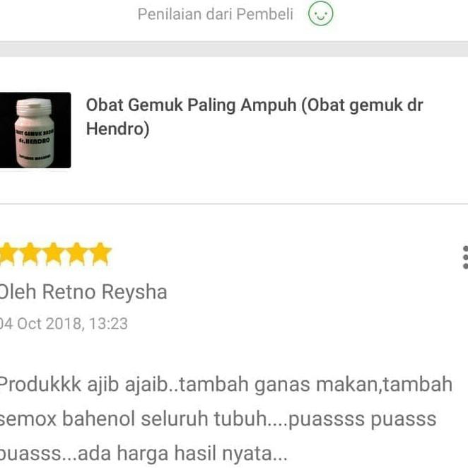XH6C OBAT GEMUK BADAN DR.HENDRO SEHAT BADAN NAMBAH NAFSU MAKAN ASLI AMPUH 03U5