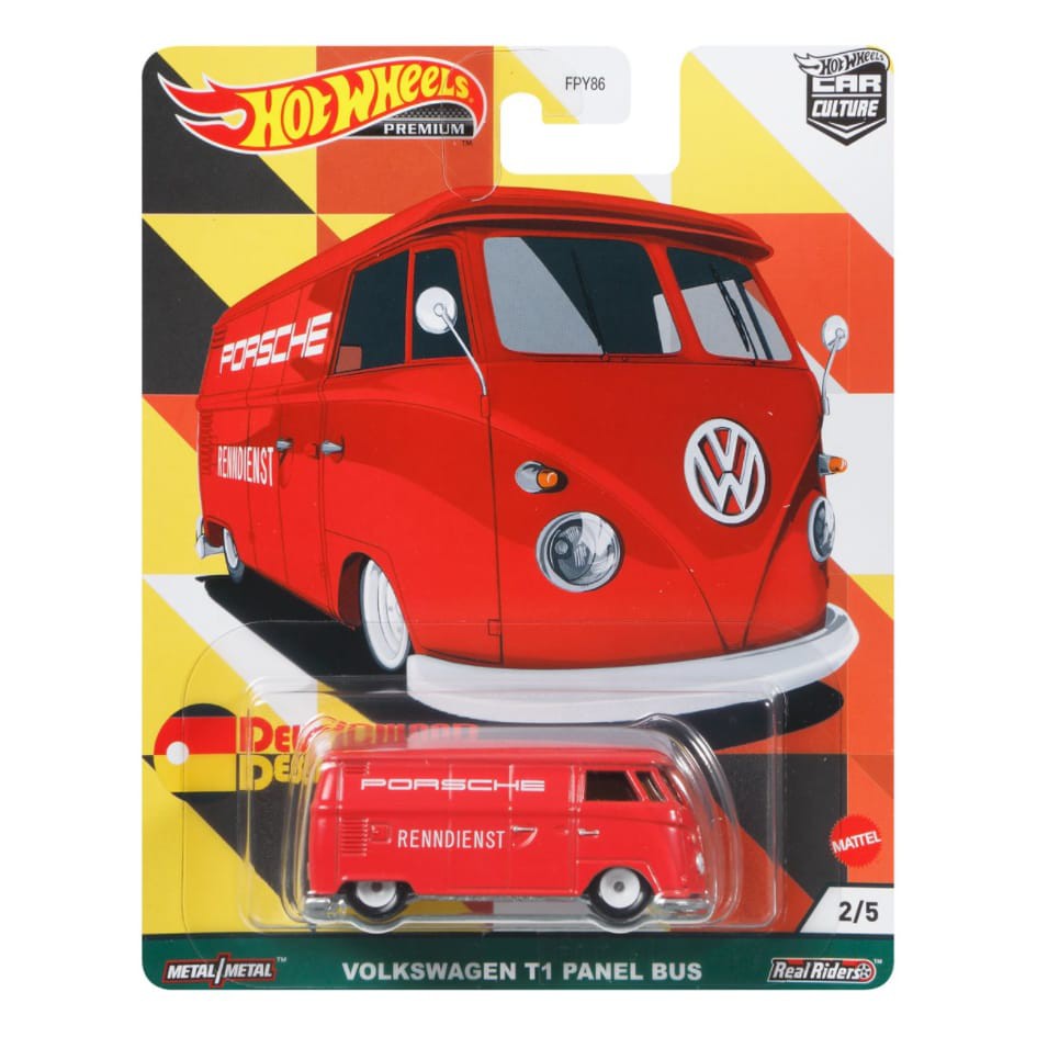 Diecast Hot Wheels VOLKSWAGEN T1 PANEL BUS HW Deutschland Design Car Culture Hotwheels VW Premium