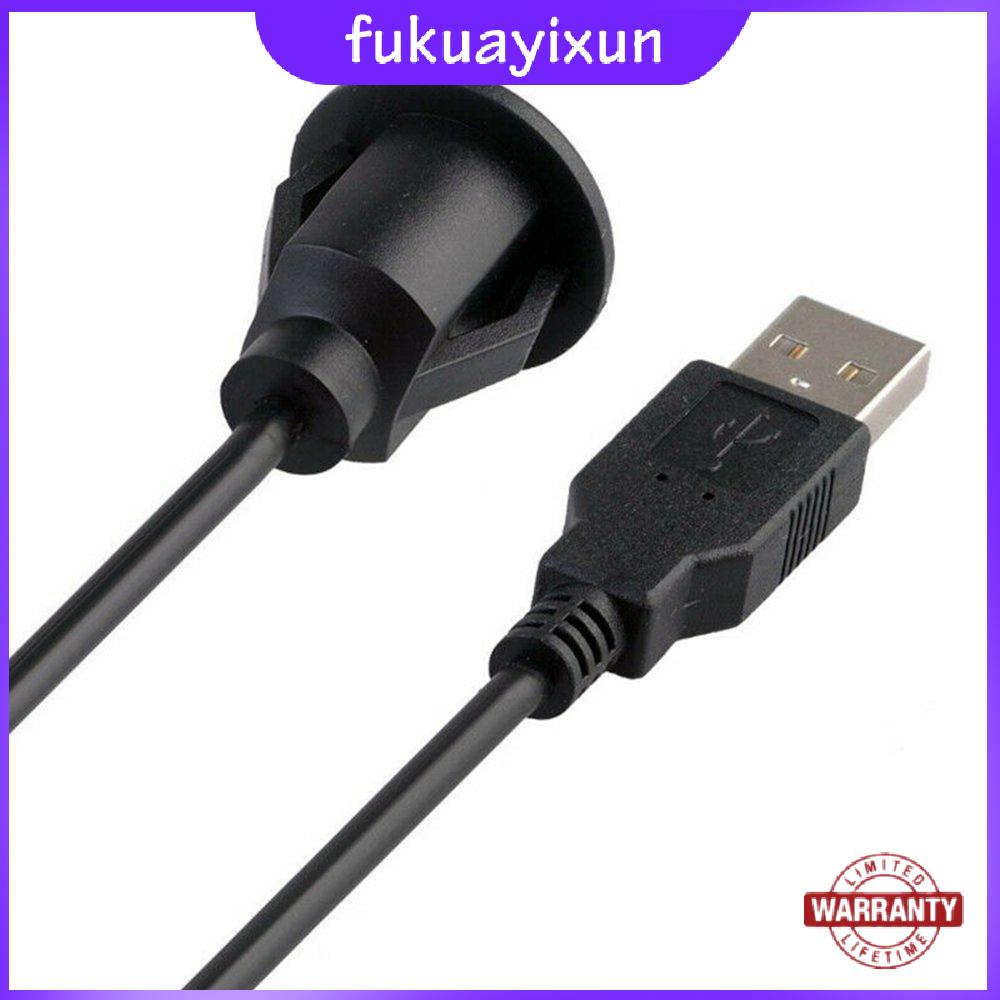 Color: 1m Male To Female USB 2.0 In-Car Flush Mount Socket Extension Lead Cable Lead Adaptor Input USB 2.0 Connector Car Extension Cable Lysee Plug & Connectors 