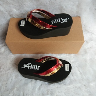 ANUR-sandal anak perempuan wedges spons  manohara tinggi 4 cm