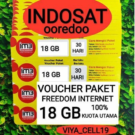 VOUCHER INDOSAT FREEDOM INTERNET 18GB NASIONAL