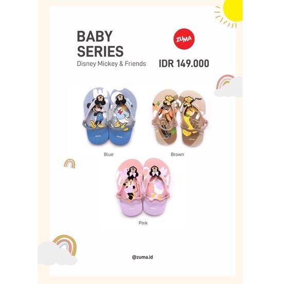 [KODE TJMDH] ZUMA X DISNEY SANDAL / SANDAL BAYI / SANDAL ANAK / SANDAL DISNEY