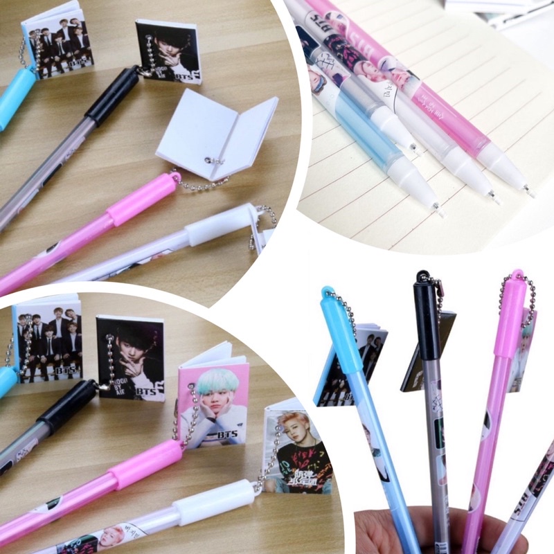 Pulpen Gel 12pc BTS Kipas Pena Bt21 Squid Game Karakter Bolpoin lusinan Grosir