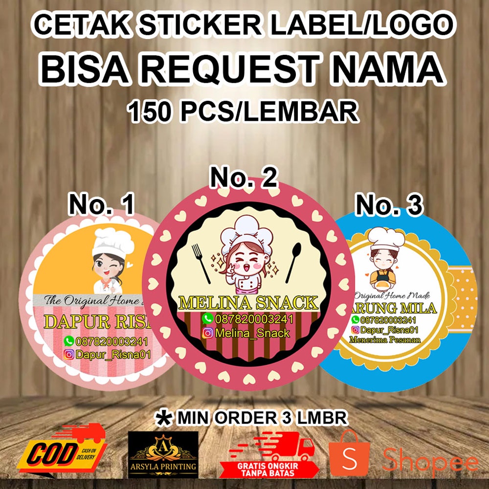 Jual Ap Cetak Stiker Label Bahan Chromo Cetak Sticker Logo Stiker Makanan Stiker