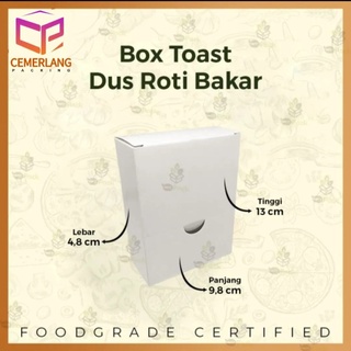 Jual Box Tutup Dus Kotak Roti Bakar Janji Jiwa Toast Putih Ivory ...