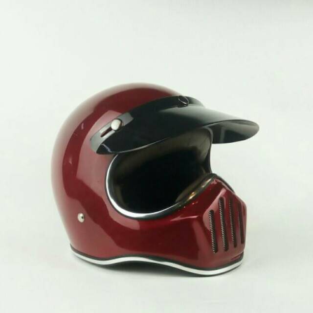 Helm Motor Cakil  Boulter Brawler Red Metallic