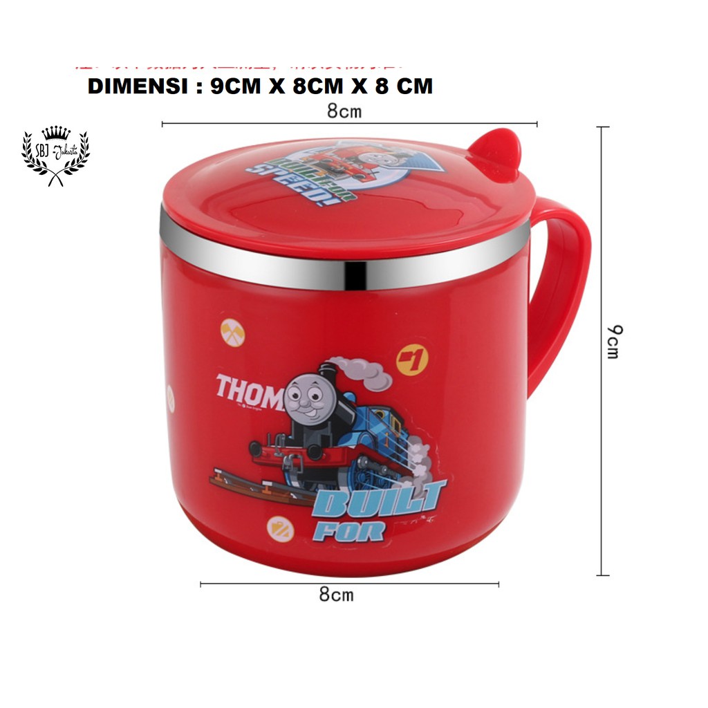 Cangkir Anak Gelas Mug 304 SUS Premium Stainless 304 Anti Bocor 280ml