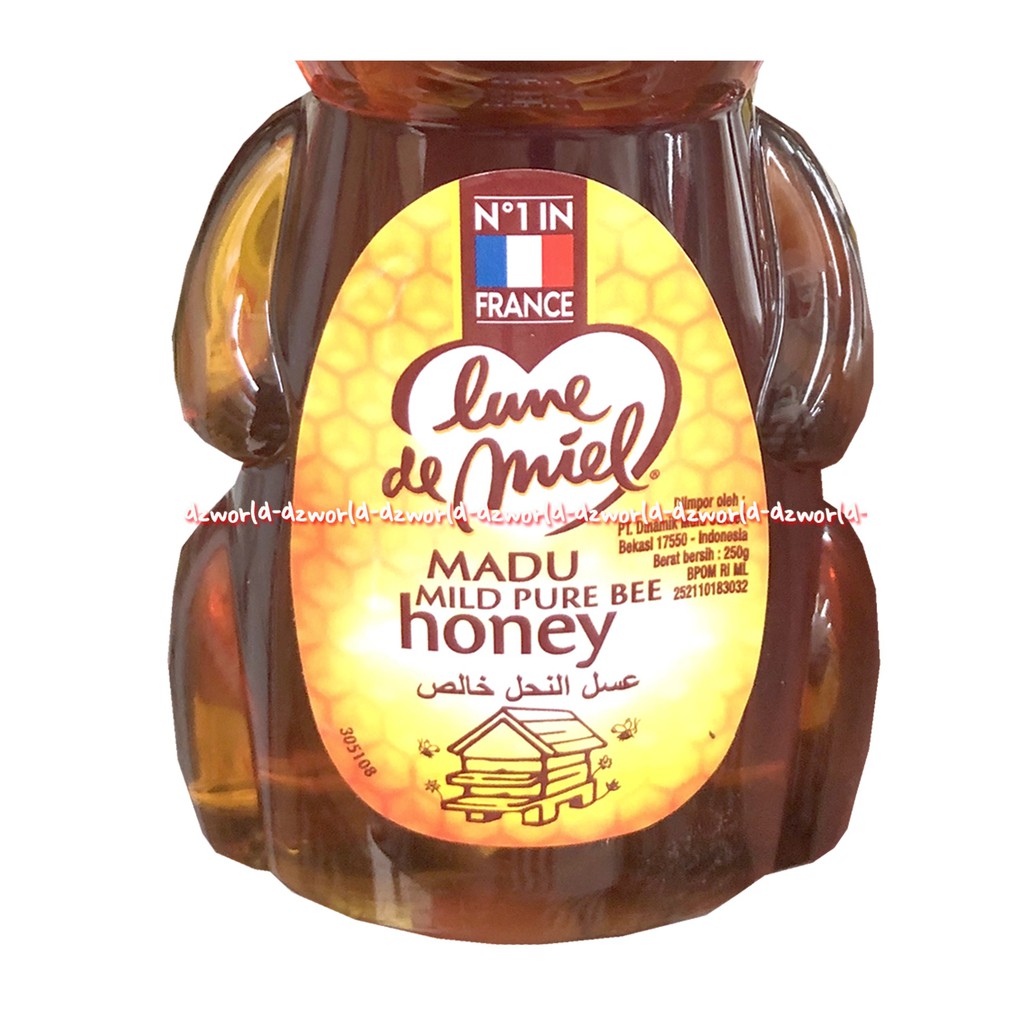 Lune de Miel Madu Mild Pure Bee Honey 250gr No. 1 in France Madu