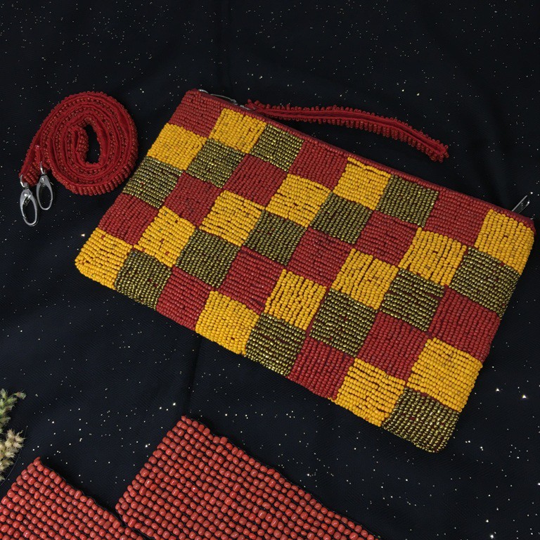 Tas Manik Monte Handmade Khas Bali JUMBO Size (25 x 15 cm: Tali Double)