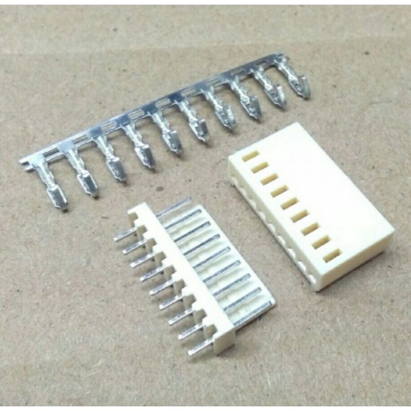 Konektor Connector 9 pin ST White housing 9pin 9p Kaki Lurus 2.54mm