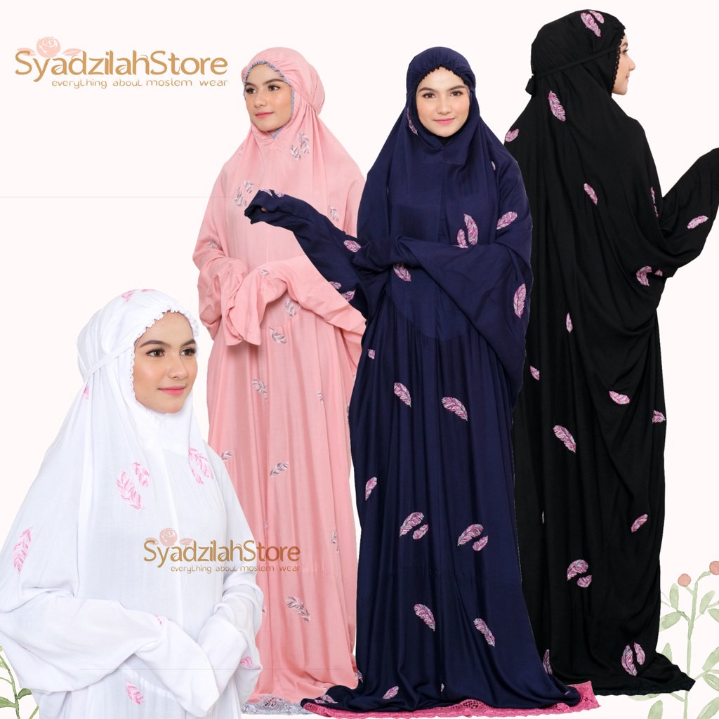 SYADZILAH - Mukena Terusan Dewasa Bordir Maulida Katun Rayon