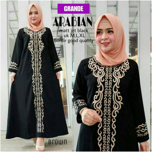 Arabian maxi / abaya bordir / gamis abaya