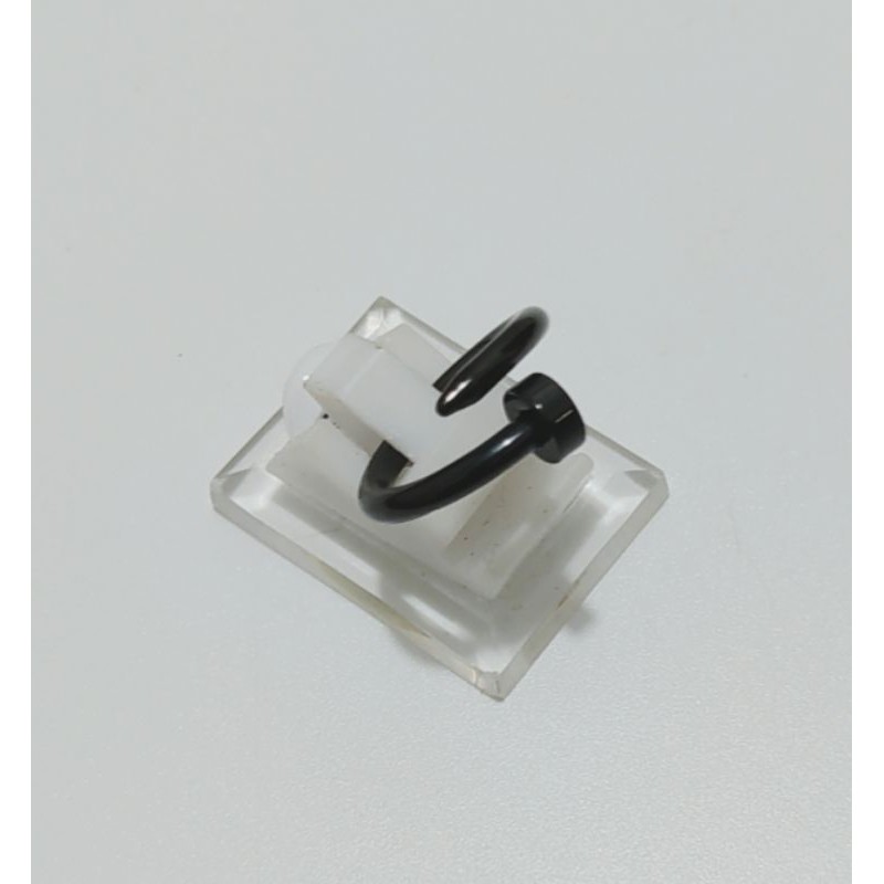 Cincin Titanium Unisex Polos Black Silver Bisa Tulis Nama-Paku Hitam