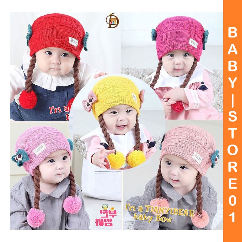 BABY STORE01 - KP105 TOPI RAMBUT KEPANG / BABY HAT WIG / TOPI BAYI RAMBUT KEPANG