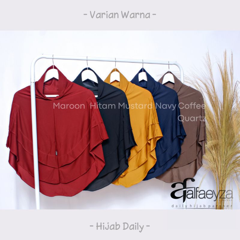 Jilbab Instan Serut Samping Alika alfaeyza Spandex Jersey-2