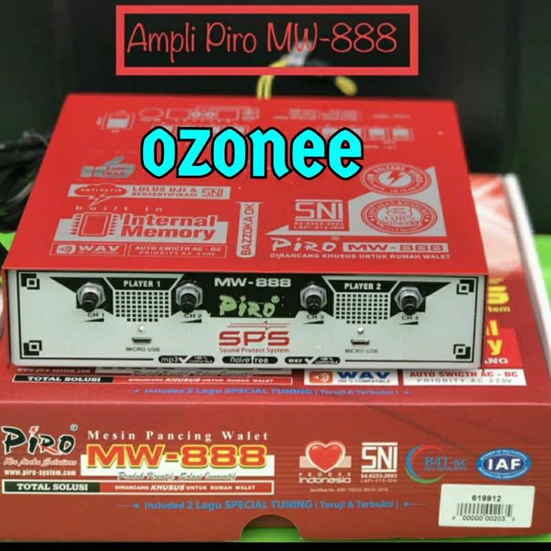 PIRO MW888 AMPLI WALET PIRO MW888 SUDAH ADA 2 SUARA ORIGINAL