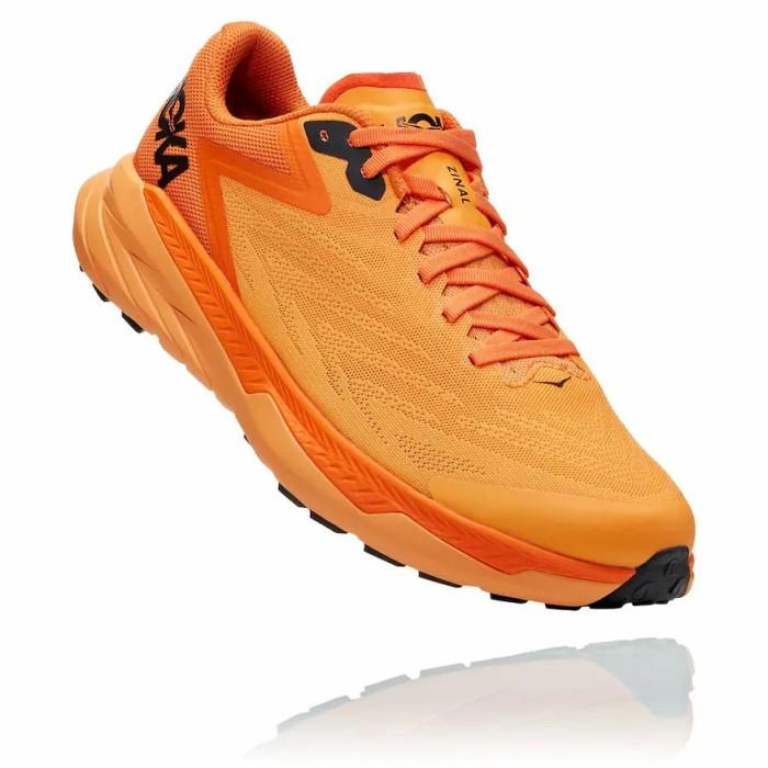 Perlengkapan Lari Hoka One One Zinal Mens Trail Running - Blazing Orange