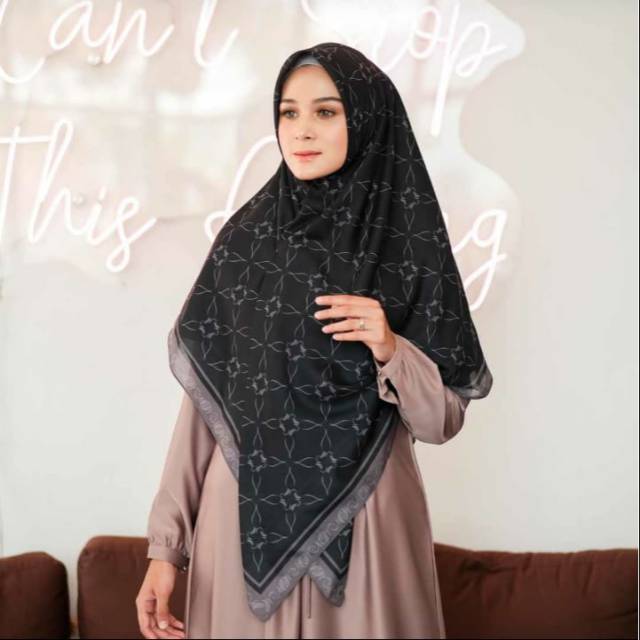 Mylady hijab syar'i black mono