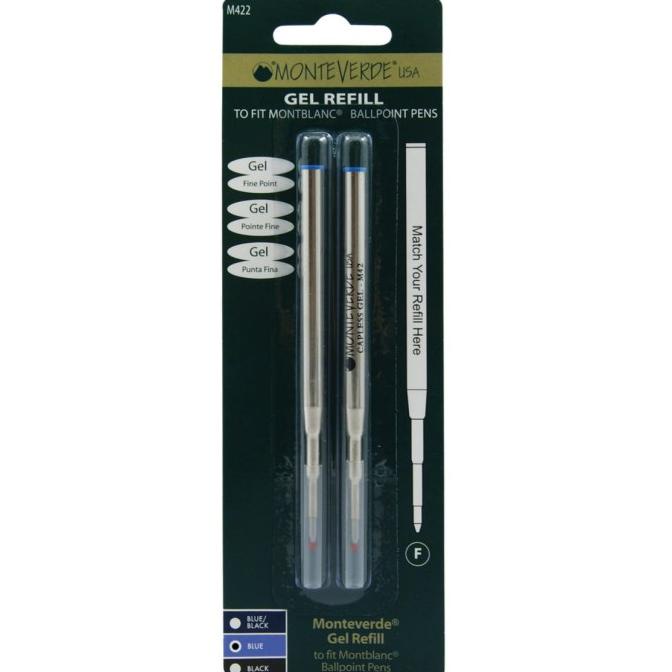 

MONTEVERDE Capless Gel Refill For Montblanc Ballpoint Isi 2 #Pulpen - Black, Medium