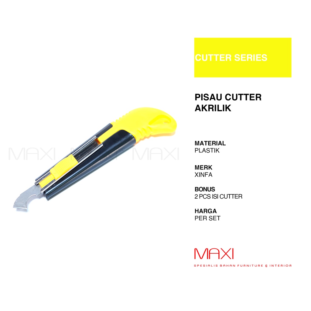 

Xinfa Pisau Akrilik HPL Cutter Acrylic Akrilik Bonus 2 Spare Blade - Pemotong Cutting Tool