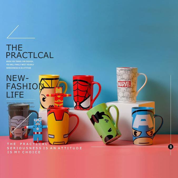 MINISO MARVEL Mug Keramik Cangkir Gelas Minum Ceramic Mug - Hulk