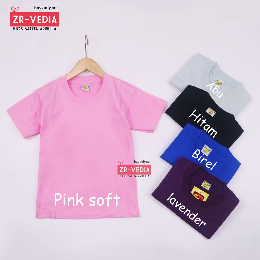 Kaos Oblong Polos Anak uk 2-3 Tahun / Atasan Lengan Pendek Baju Anak Laki Perempuan Murah Adem