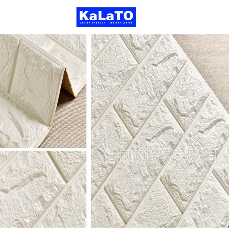 (KaLaTO) Wallpaper 3D Motif Kayu Wood Foam Dekorasi Dinding Kamar Murah 70CM x 70CM Wallpaper Dinding-8