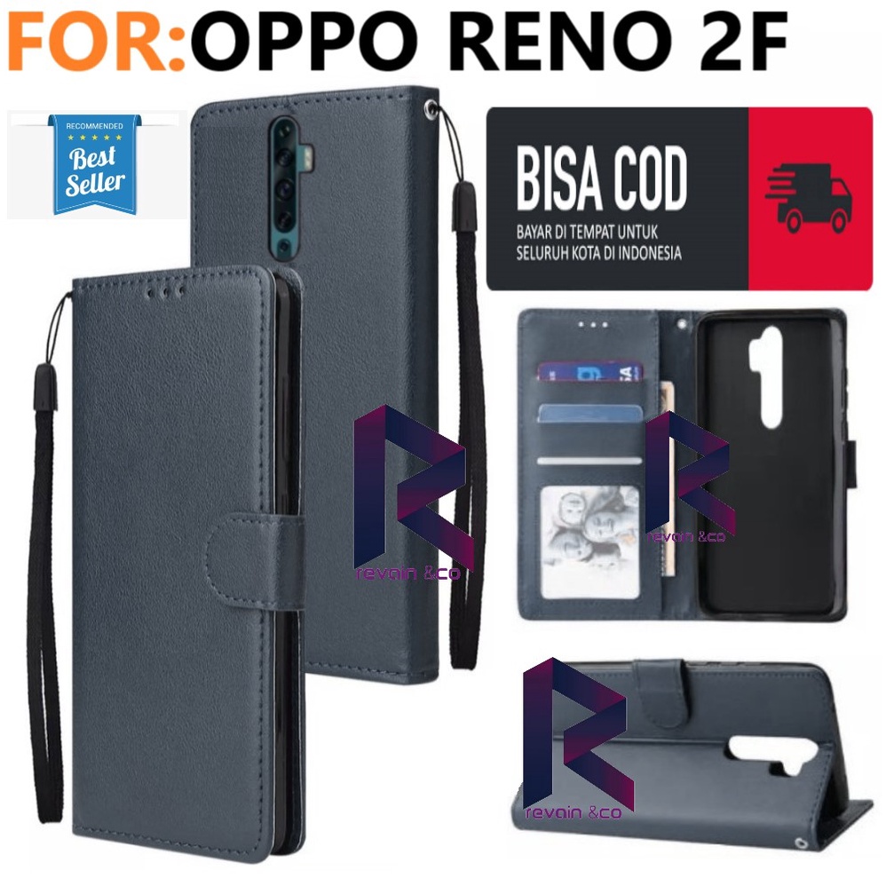 OPPO RENO 2F CASE FLIP WALLET LEATHER KULIT PREMIUM SARUNG BUKA TUTUP FLIP CASE OPPO RENO 2F