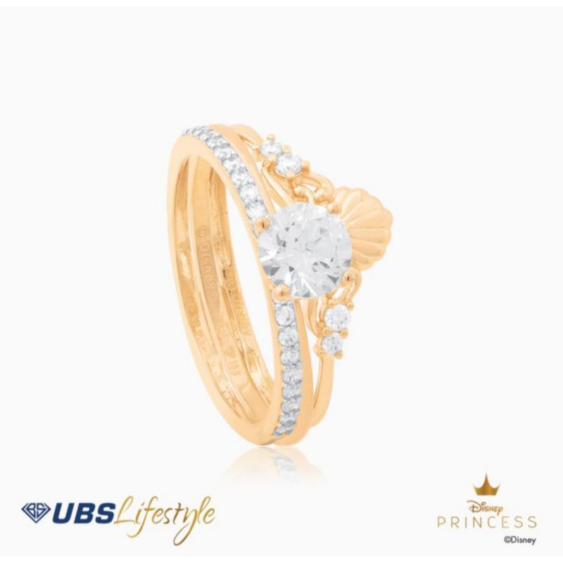 CINCIN EMAS UBS DISNEY PRINCESS ARIEL - 17K GOLD - CCY0134