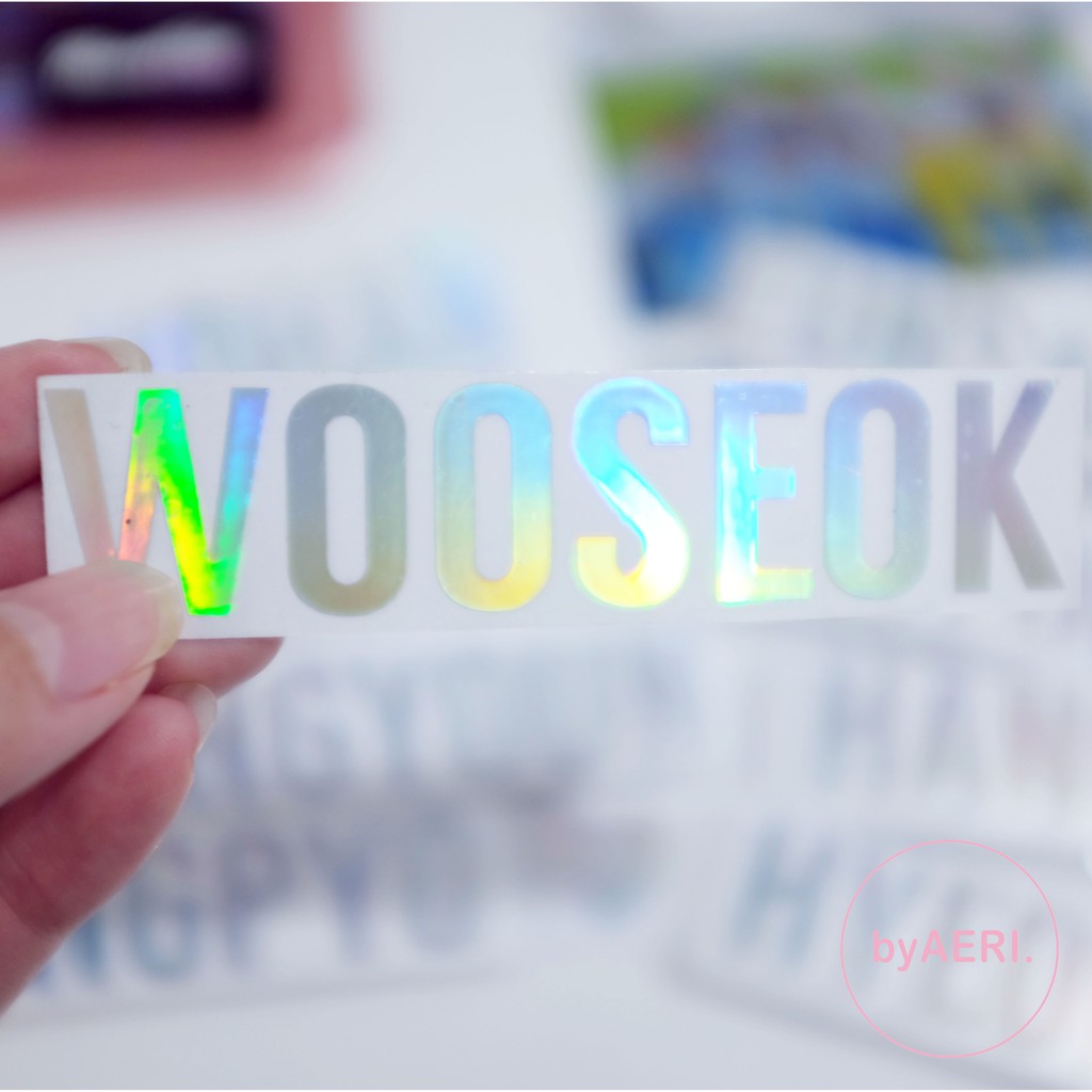 X1 HOLOGRAM STICKER (X1 MEMBER NAME, LOGO, DLL KPOP HOLOGRAM CUTTING STICKER)