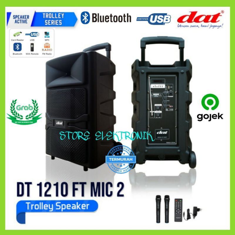 Speaker Portable DAT 12 INCH DT-1210FT Mic Wireless Handheld Original