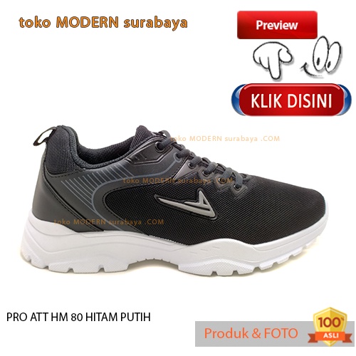 PRO ATT HM 80 HITAM PUTIH sepatu pria sepatu sekolah sneakers tali