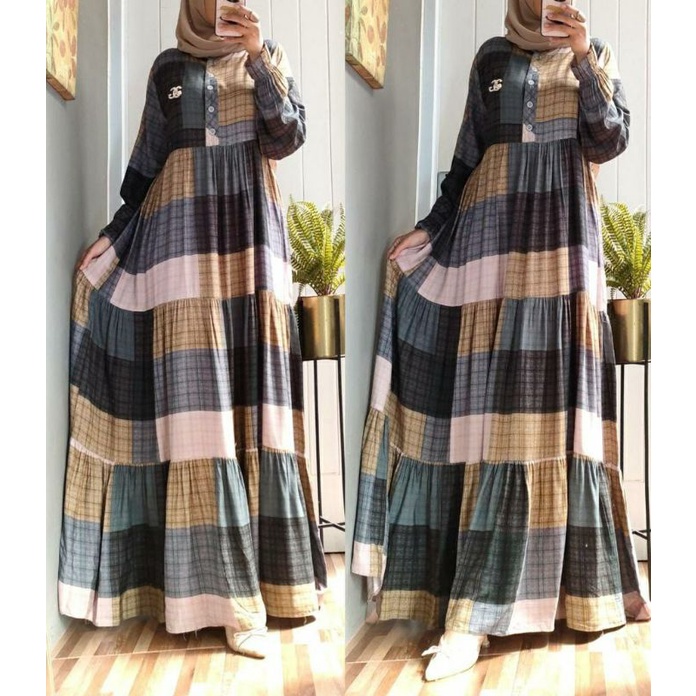 Avril Maxy, GAMIS WANITA MUSLIM CANTIK FIT XXL LD 110 BAHAN RAYON VISCOSE PREMIUM TERMURAH CANTIK OOTD