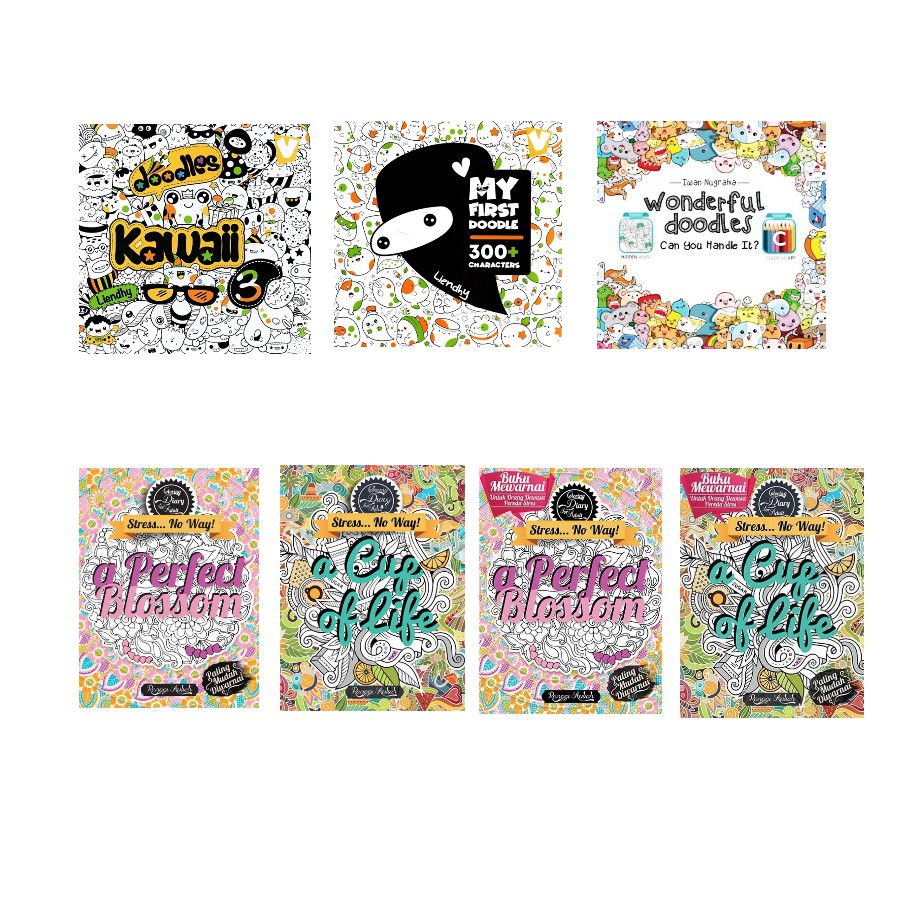 Download KOLEKSI COLORING BOOK FOR ADULT DOODLE BUKU MEWARNAI UNTUK DEWASA | Shopee Indonesia