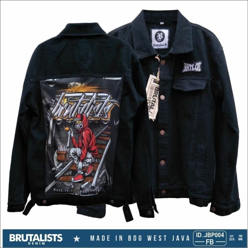 JAKET DENIM PRIA ART BRUTALIST*