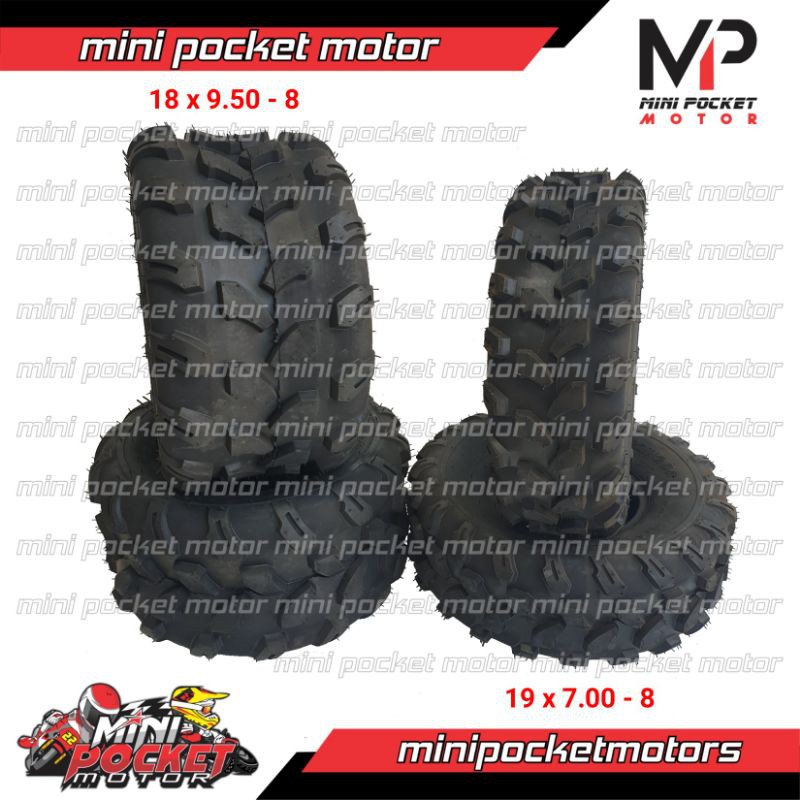 Ban ATV Ring 8 Offroad Set Depan-Belakang 18x9.50-8 dan 19x7.00-8 Set