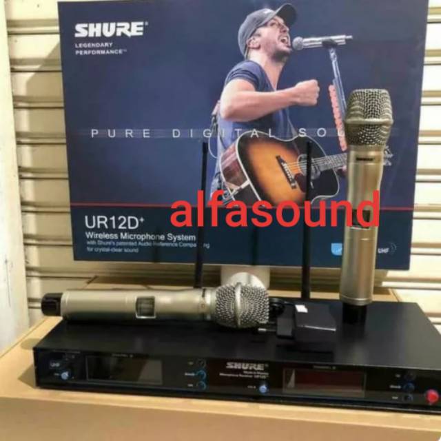 MURAH MIC WIRELESS SHURE Ur12D+ MICROPHONE UR12D PLUS UR 12D HANDHELD