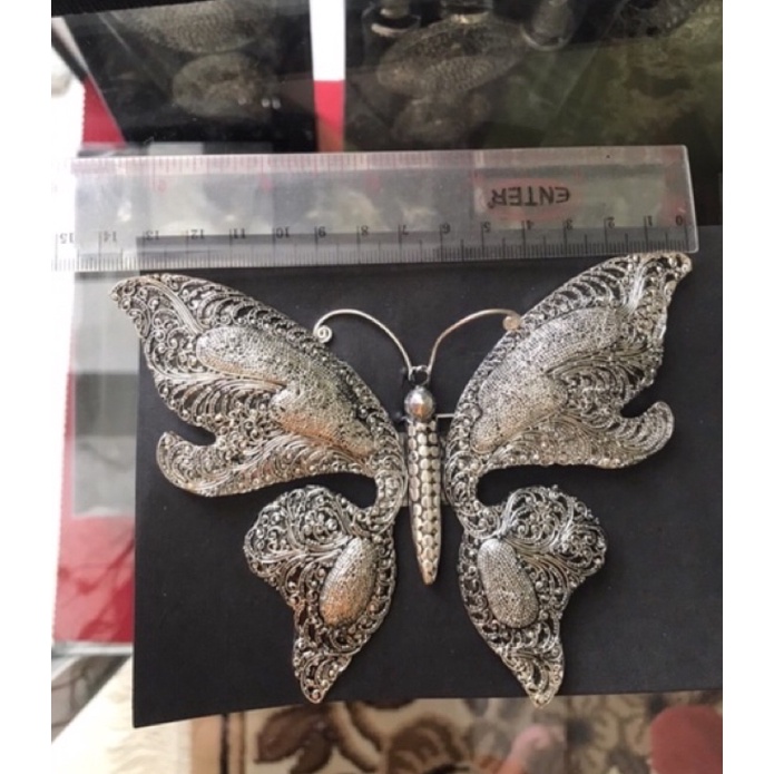 bros alpaka bali kupu-kupu perak bakar