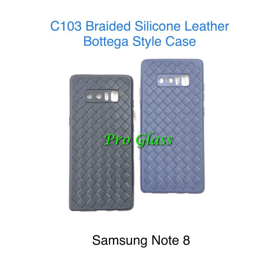 C103 Samsung Note 8 Note 9 Note 10 Note 10 PLUS  Premium Braided Leather Style Case / Kulit Anyam