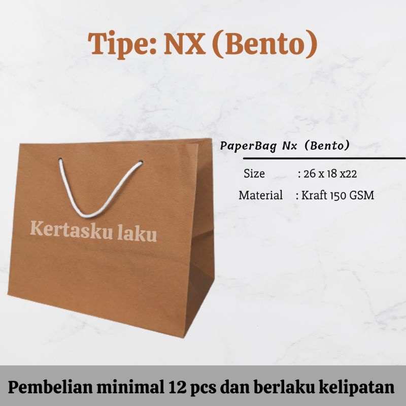 

Paper bag NX Tali Putih, Tas kertas coklat polos, P26 x L18 x T22