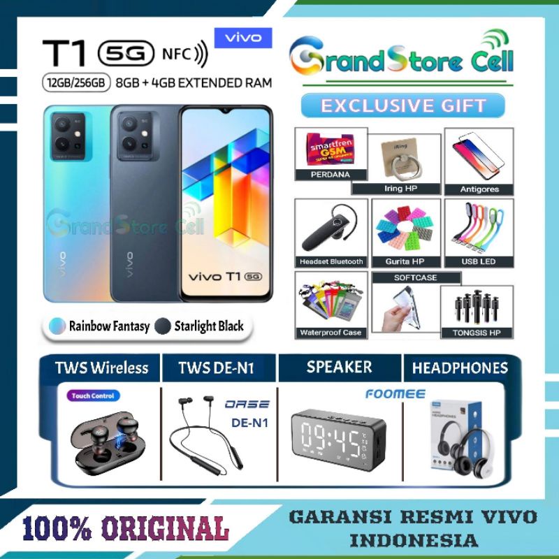 VIVO T1 5G RAM 8/256 | 8/128 | 4/128 | T 1 T1 PRO 5G 8/256 GARANSI RESMI VIVO INDONESIA