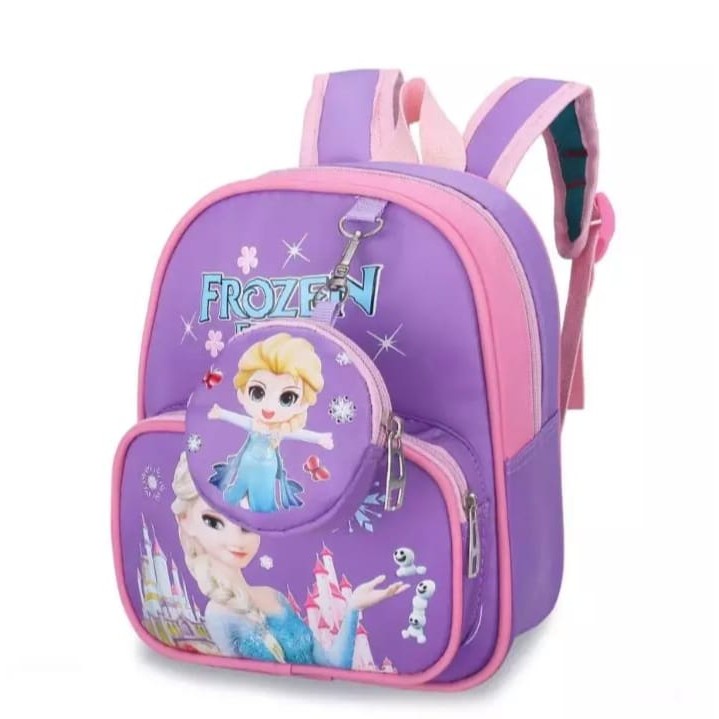Tas Anak Perempuan GGS DISNEY KARTUN ELSA FROZEN TK & SD DASAR INFANTIL MOCHILA UNTUK ANK Tas Sekola