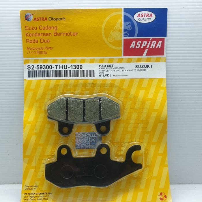 Kampas Rem Cakram Dispad Depan - Thunder 125 KLX 150 KLX 250 Asli Aspira S2-59300-THU-1300