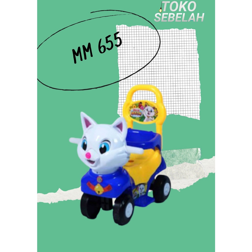 Mainan Anak Mobil Mobilan Duduk Dorong Meong Kucing MM 655 -SHP Toys