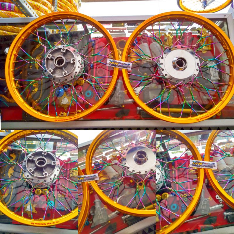 paketan velg jinfei gold+ruji plintir +tromol chroom