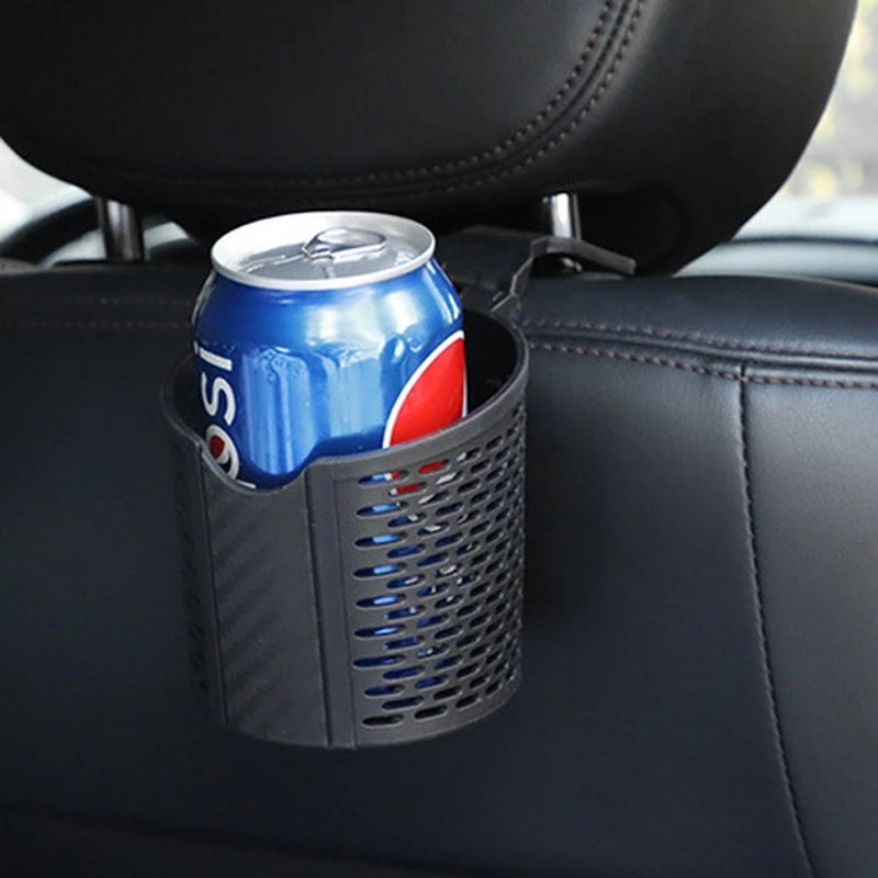 Cup Holder / Tempat Gelas / Botol Minum Portable Warna Hitam Untuk Belakang Jok Mobil