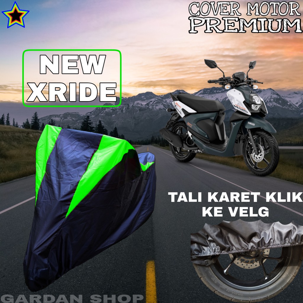 Sarung Motor NEW XRIDE Hitam HIJAU Body Cover Penutup Pelindung Motor Xride PREMIUM