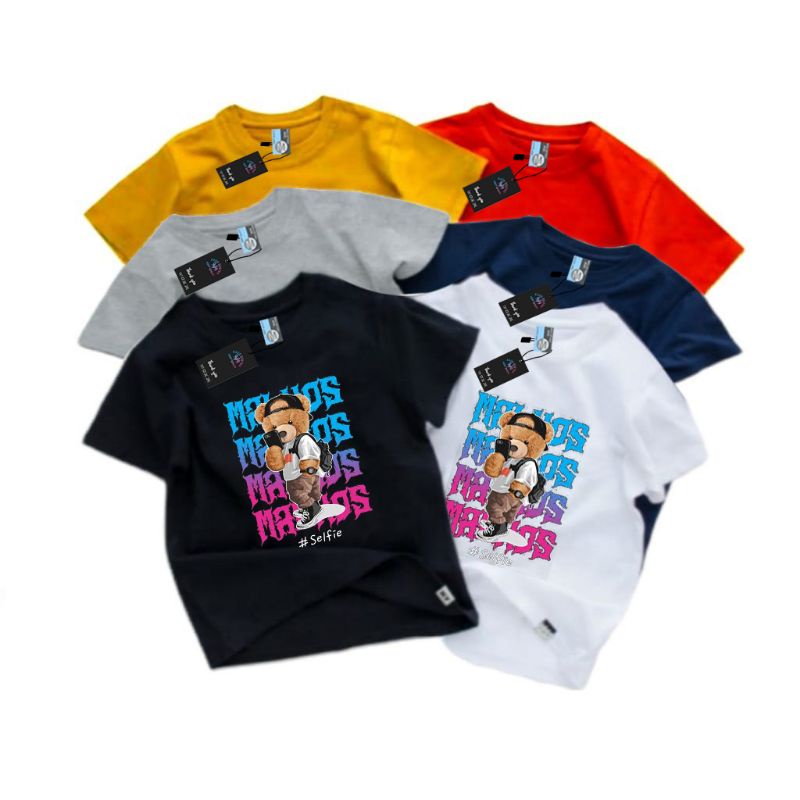 Baju Kaos anak Unisex Cowok Cewek Usia 2-10 Tahun SElfie Xx Baju Anak Cowok Kaos Distro Anak Atasan anak Murah